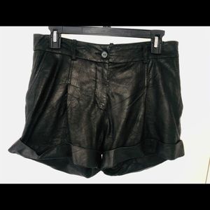 Elizabeth and James luxury leather shorts.
